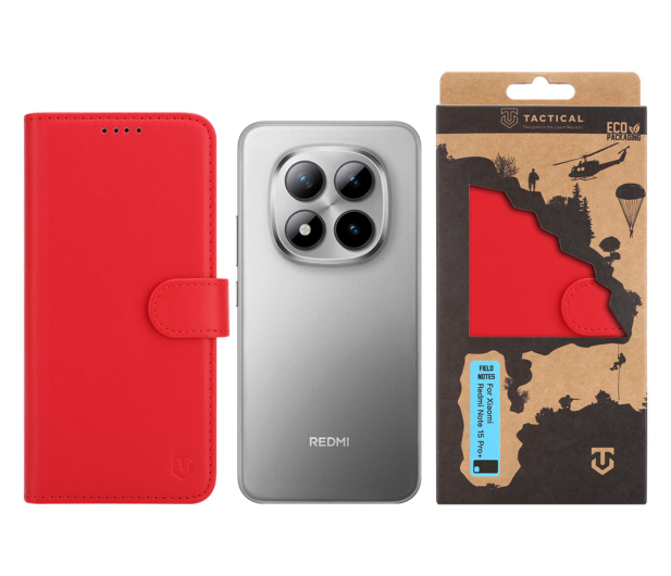 Tactical Field Notes pro Xiaomi Redmi Note 15 Pro+ 5G/Poco M8 Pro Red - 1513975 - zdjęcie 3